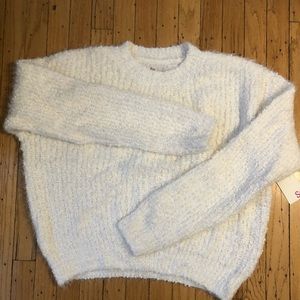 NWT Cropped Fuzzy Sweater
